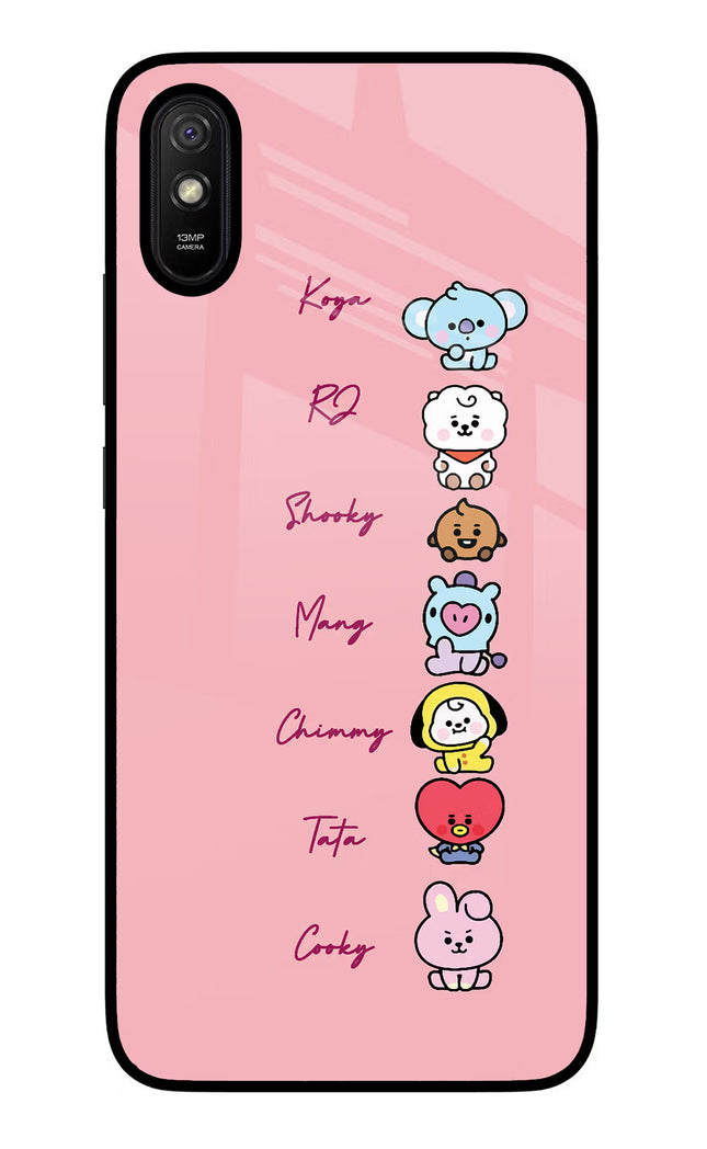 BTS names Redmi 9A/9i Glass Case Back Cover by Casekaro