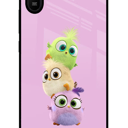 Cute Little Birds Redmi 9A/9i Glass Case Back Cover by Casekaro