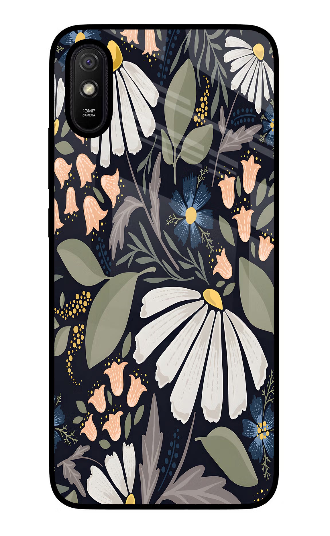Flowers Art Redmi 9A/9i Glass Case
