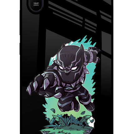 Black Panther Redmi 9A/9i Glass Case Back Cover by Casekaro