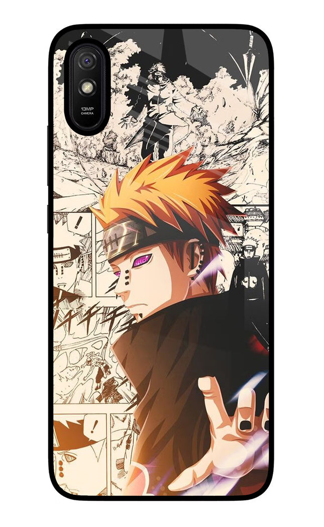 Pain Anime Redmi 9A/9i Glass Case Back Cover by Casekaro