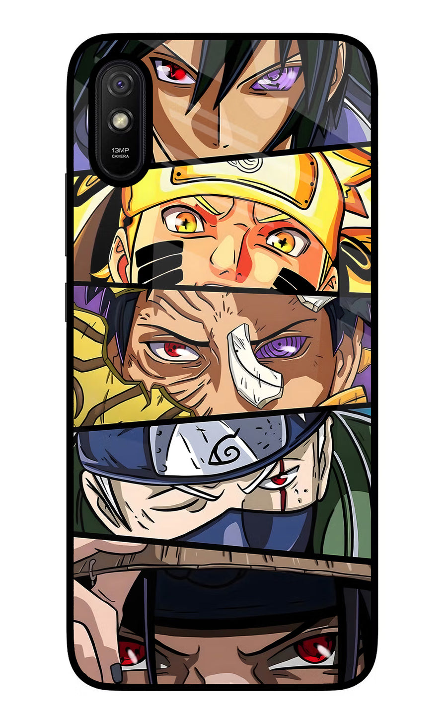 Naruto Character Redmi 9A/9i Back Cover, Glass case