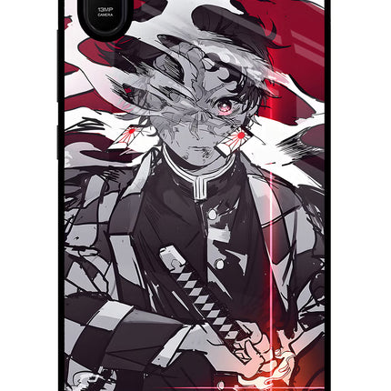 Demon Slayer Redmi 9A/9i Glass Case Back Cover by Casekaro