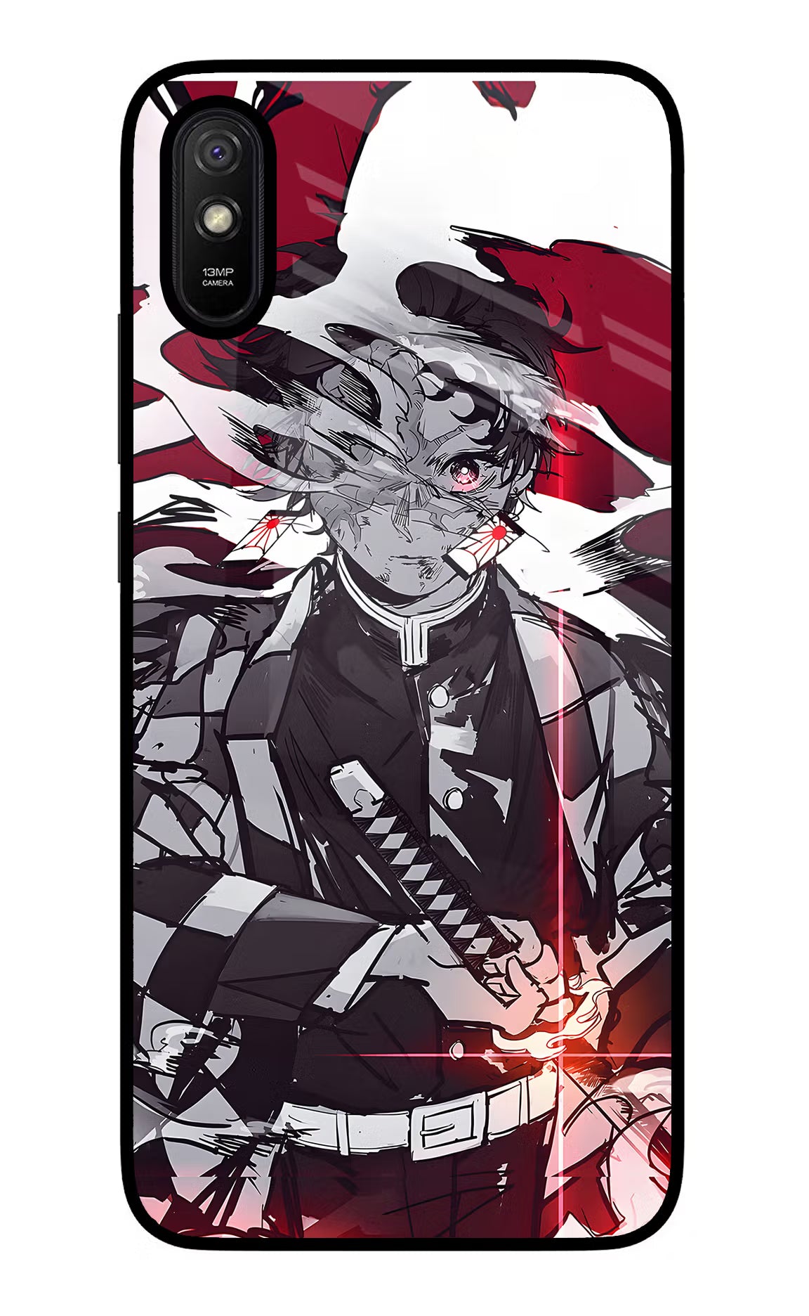 Demon Slayer Redmi 9A/9i Glass Case Back Cover by Casekaro
