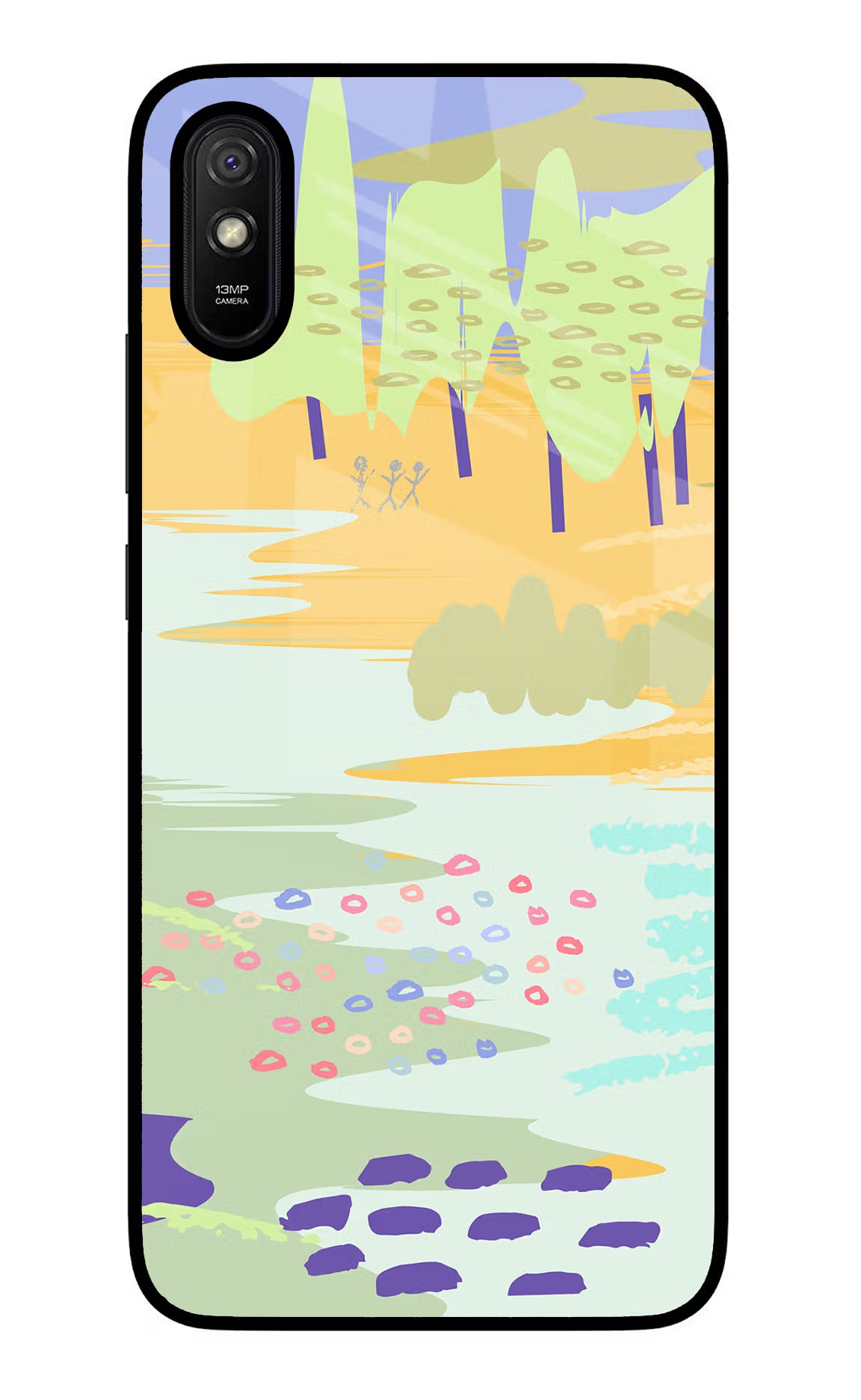 Scenery Redmi 9A/9i Glass Case Back Cover by Casekaro
