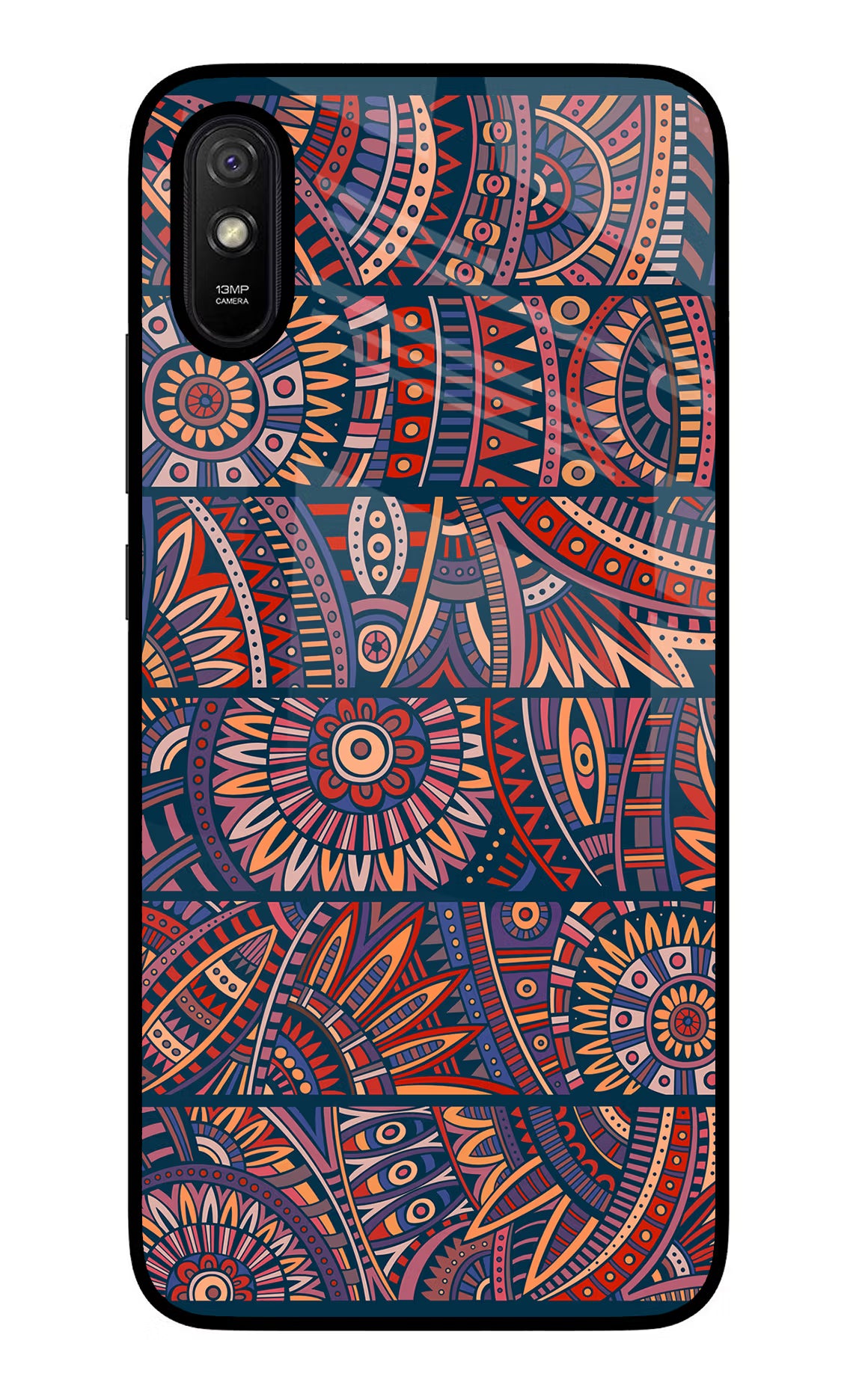 African Culture Design Redmi 9A/9i Glass Case Back Cover by Casekaro