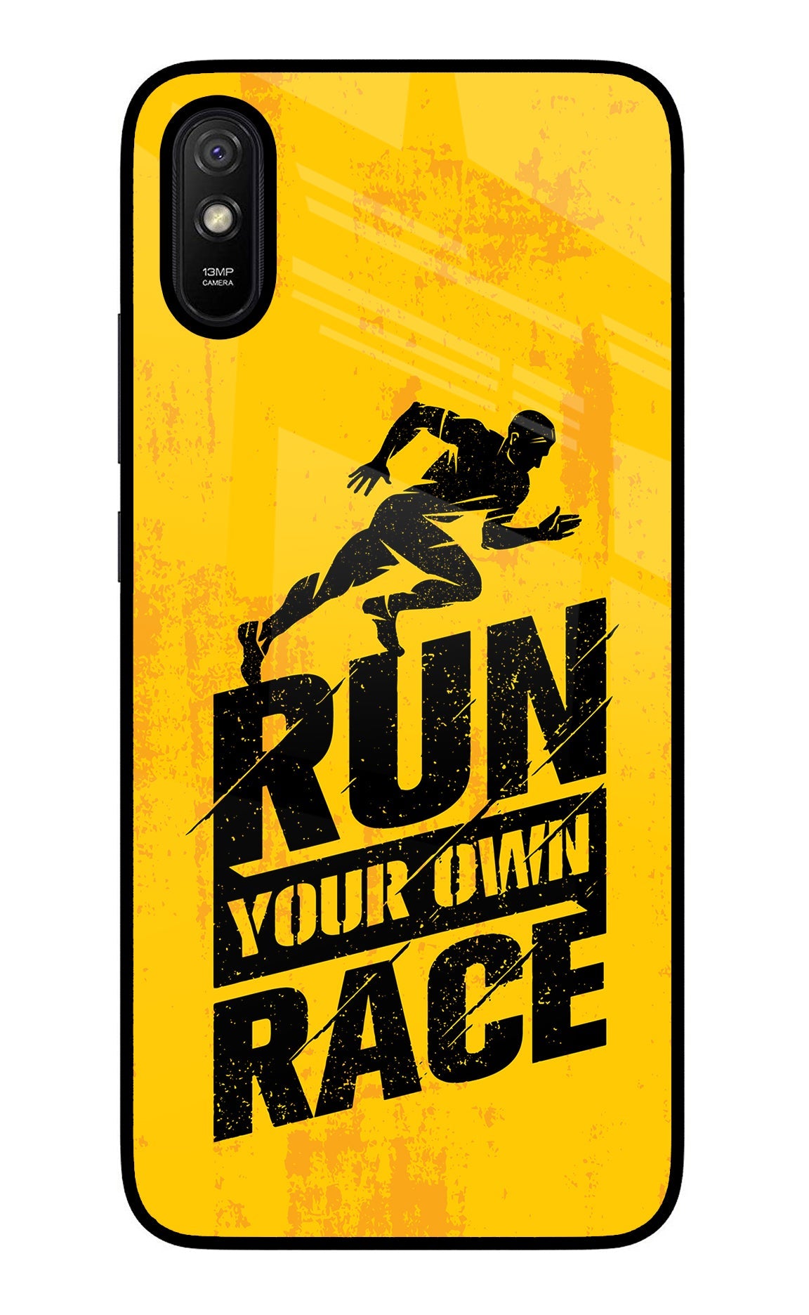 Run Your Own Race Redmi 9A/9i Glass Case