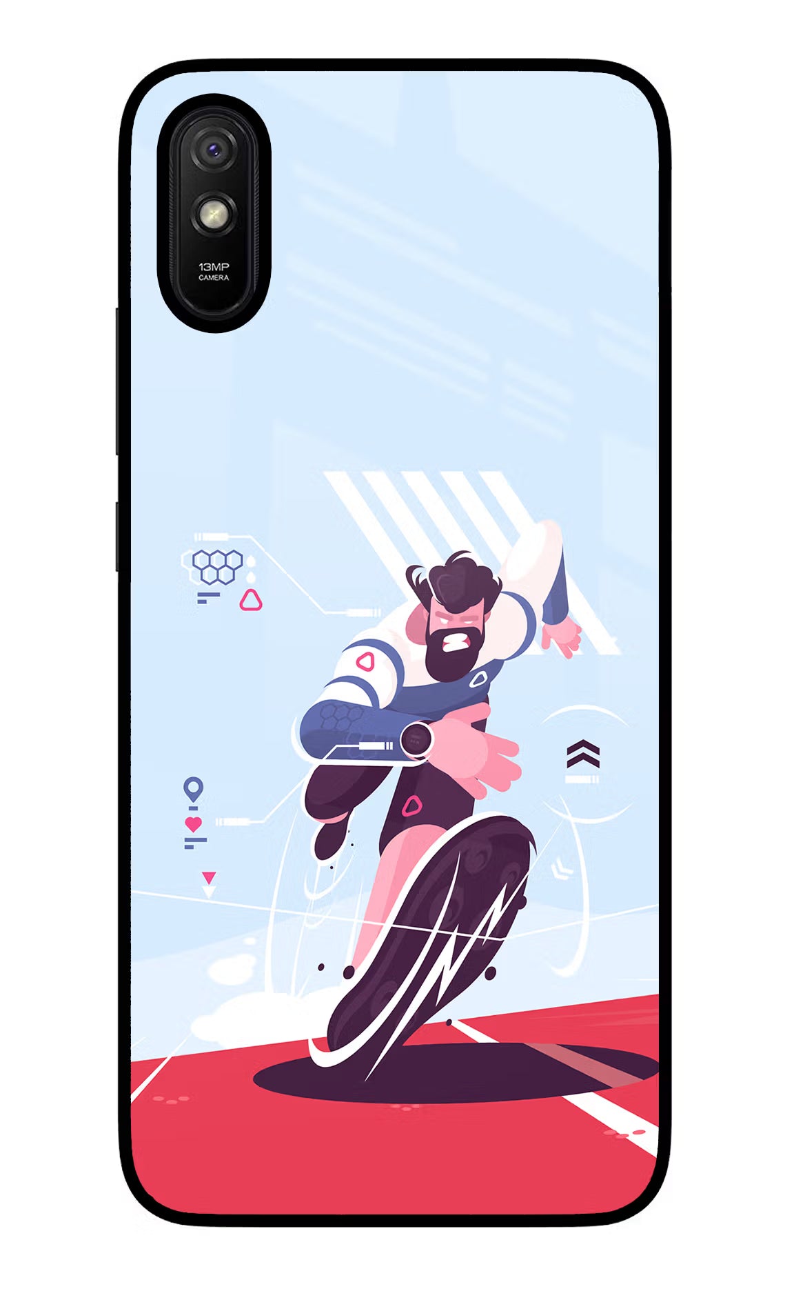 Run Pro Redmi 9A/9i Glass Case Back Cover by Casekaro