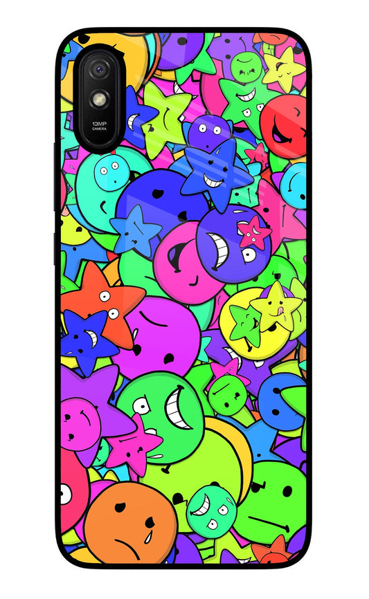 Fun Doodle Redmi 9A/9i Glass Case