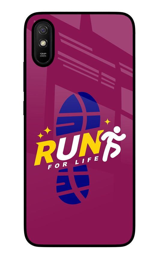 Run for Life Redmi 9A/9i Glass Case
