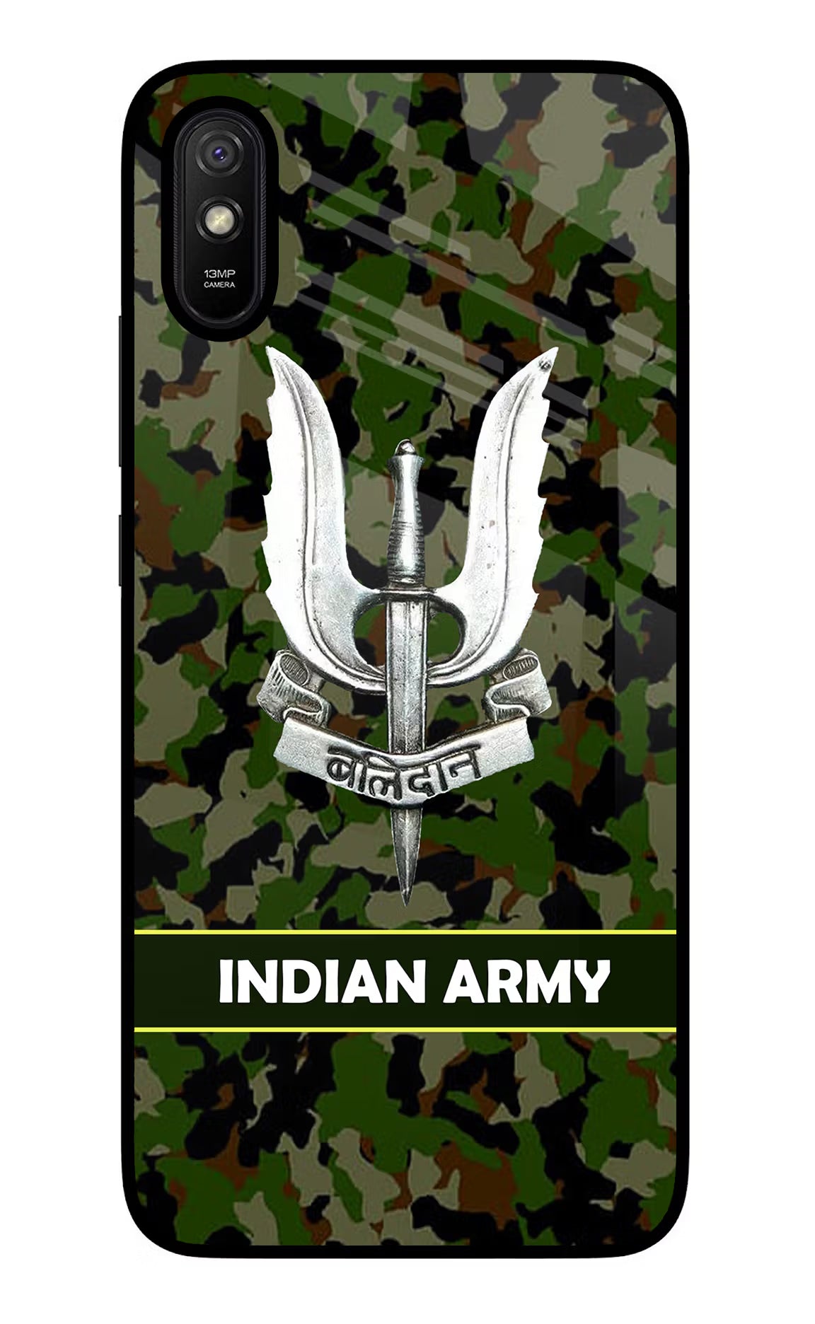 Balidan Indian Logo Redmi 9A/9i Glass Case Back Cover by Casekaro