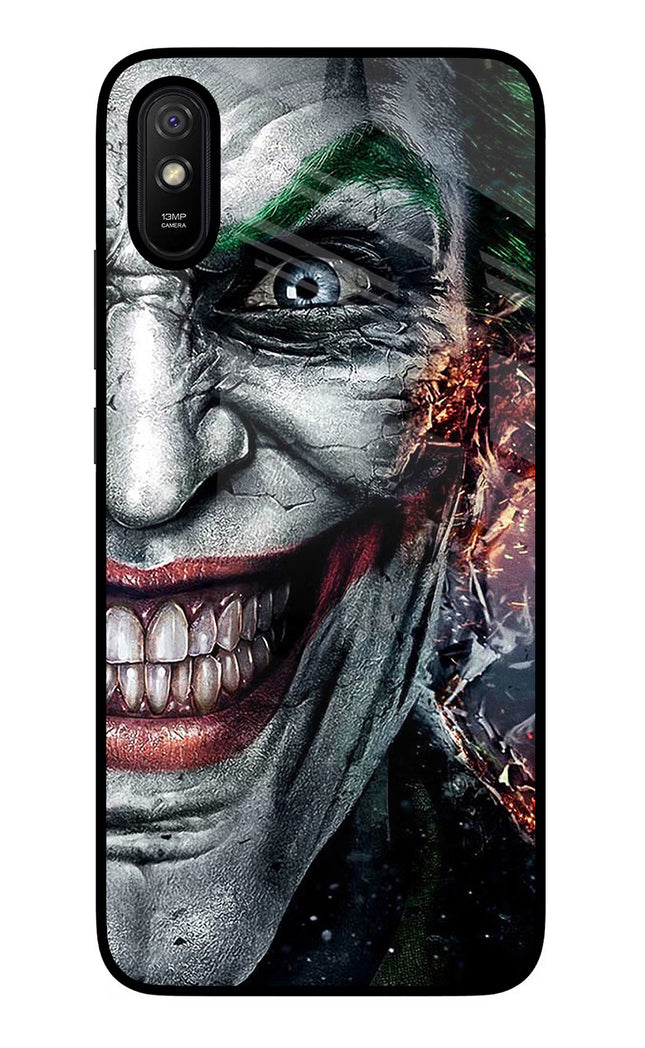 Joker Cam Redmi 9A/9i Glass Case Back Cover by Casekaro