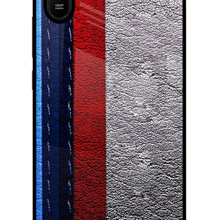 BMW Stripes Redmi 9A/9i Glass Case Back Cover by Casekaro