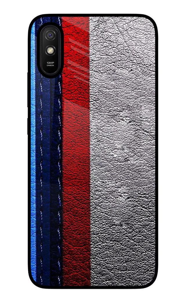 BMW Stripes Redmi 9A/9i Glass Case Back Cover by Casekaro