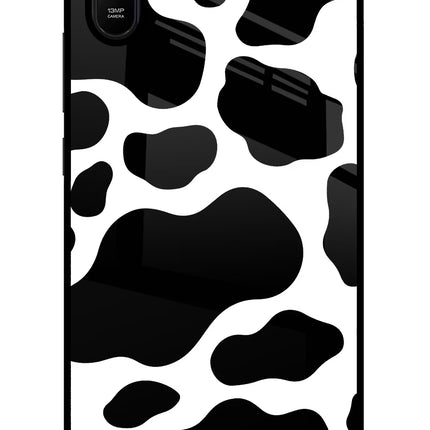 Cow Spots Redmi 9A/9i Glass Case Back Cover by Casekaro