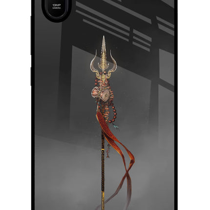 Shiv Trishul Redmi 9A/9i Glass Case Back Cover by Casekaro