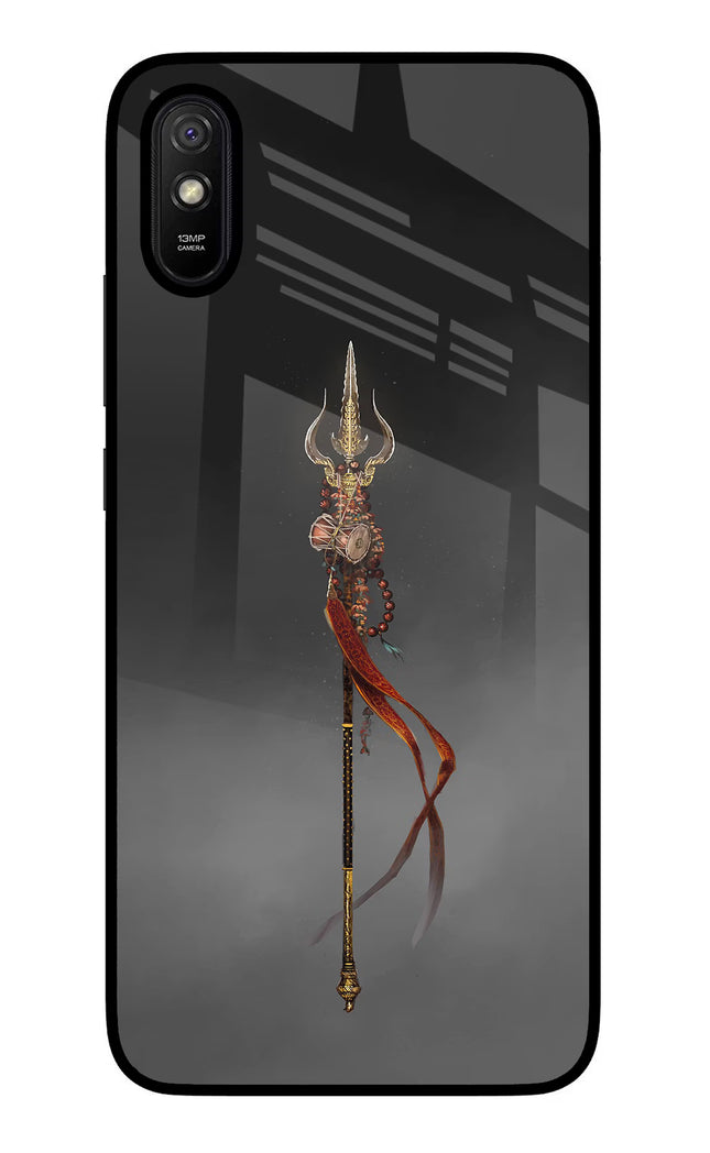 Shiv Trishul Redmi 9A/9i Glass Case Back Cover by Casekaro