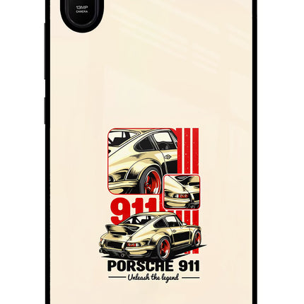 Classic Porsche 911 Redmi 9A/9i Glass Case Back Cover by Casekaro