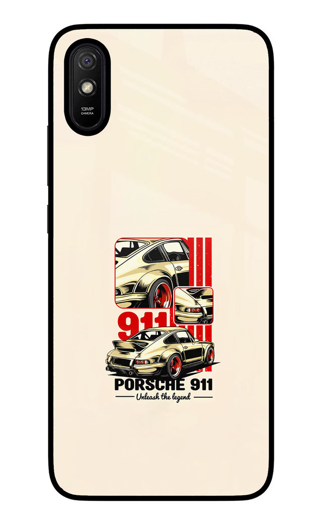 Classic Porsche 911 Redmi 9A/9i Glass Case Back Cover by Casekaro