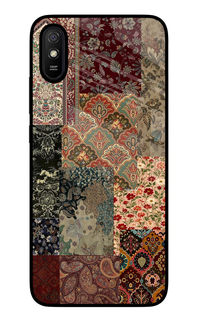 Desi Print Redmi 9A/9i Glass Case Back Cover by Casekaro