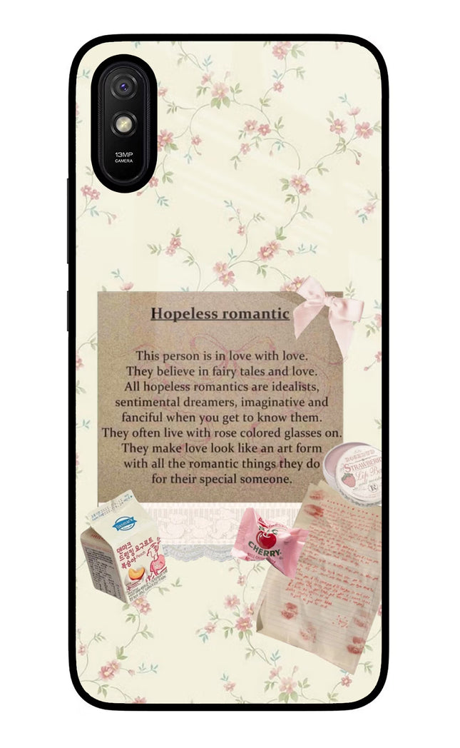 Hopeless Romantic Redmi 9A/9i Glass Case