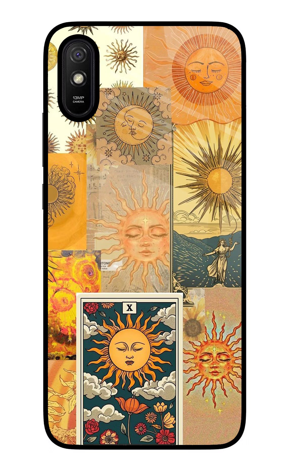 Sun Redmi 9A/9i Glass Case Back Cover by Casekaro