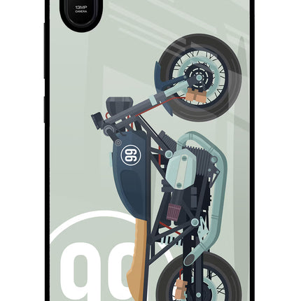 Classic Cafe Racer 99 Redmi 9A/9i Glass Case Back Cover by Casekaro