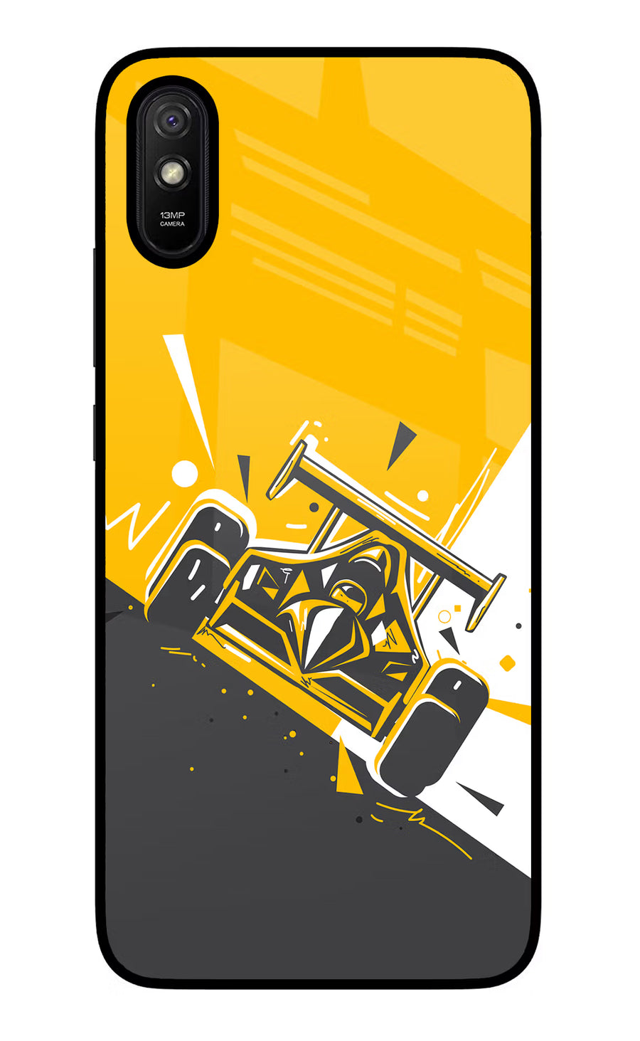 Track King Redmi 9A/9i Back Cover, Glass case