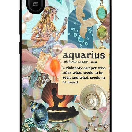 Aquarius Zodiac Redmi 9A/9i Glass Case
