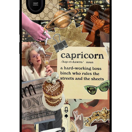 Capricorn Zodiac Redmi 9A/9i Glass Case