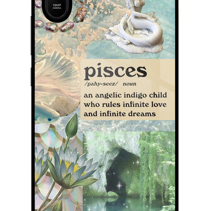 Pisces Zodiac Redmi 9A/9i Glass Case Back Cover by Casekaro
