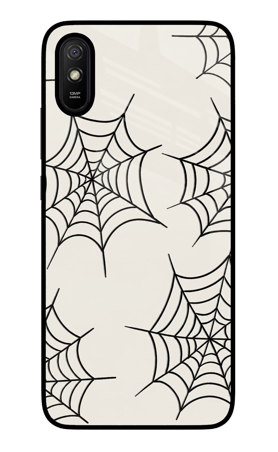 Spider Web Redmi 9A/9i Back Cover, Glass case