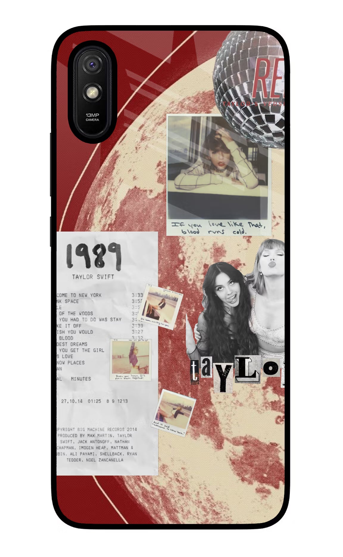 Taylor Swift Redmi 9A/9i Glass Case Back Cover by Casekaro
