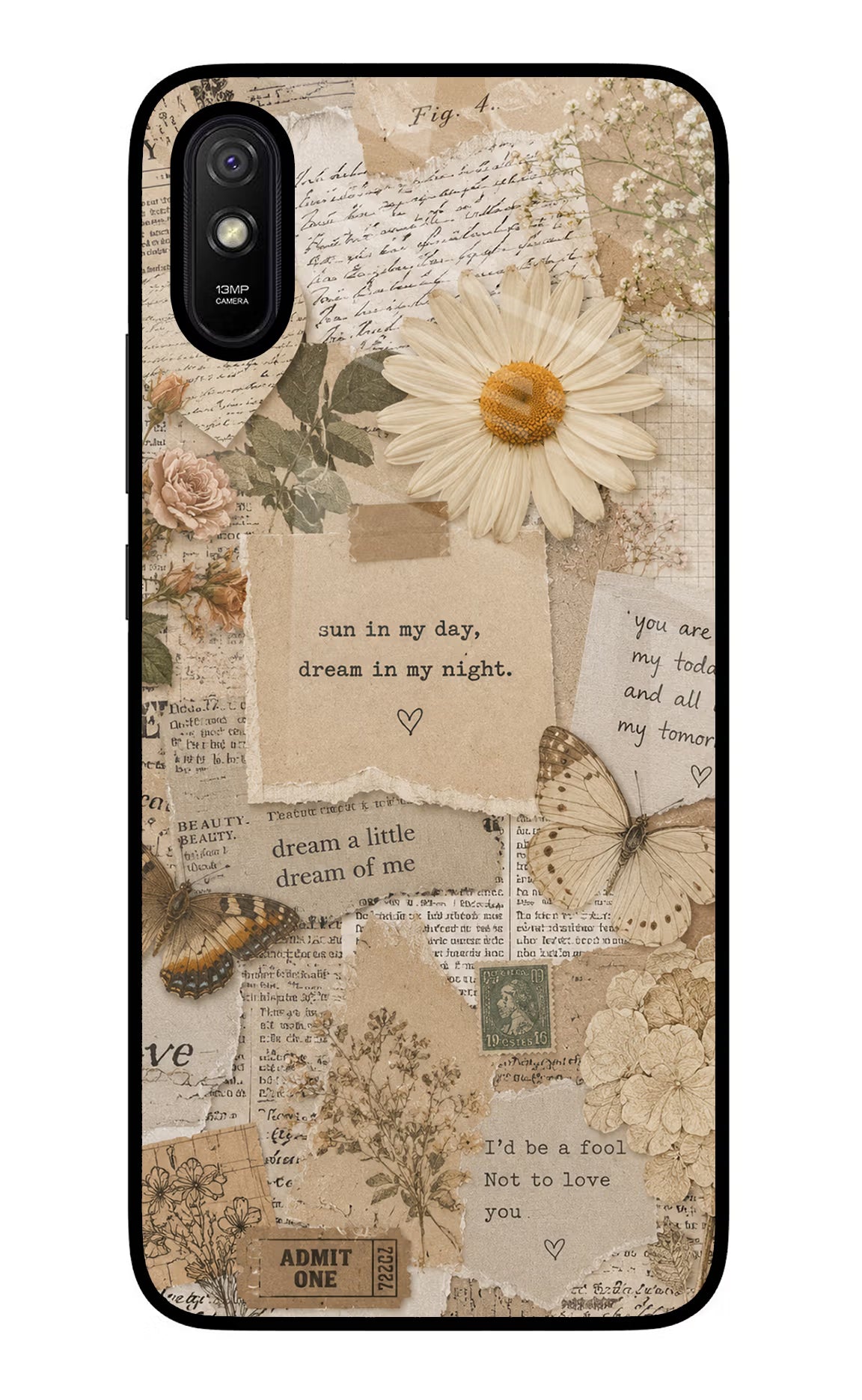 Vintage case Redmi 9A/9i Glass Case