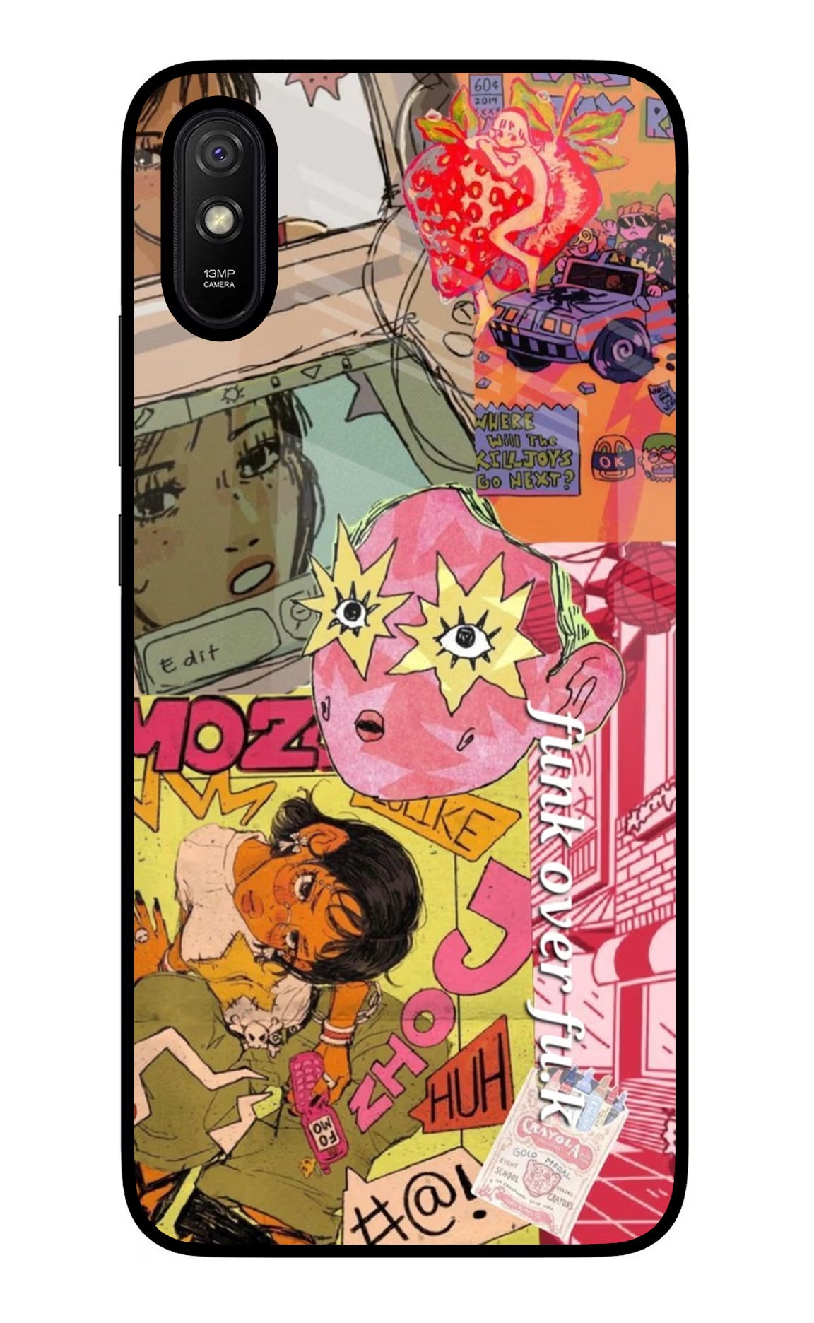 Funkover Redmi 9A/9i Glass Case Back Cover by Casekaro