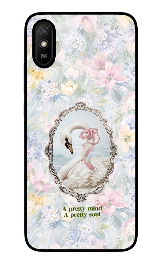 Pretty Mind Pretty Soul Redmi 9A/9i Glass Case