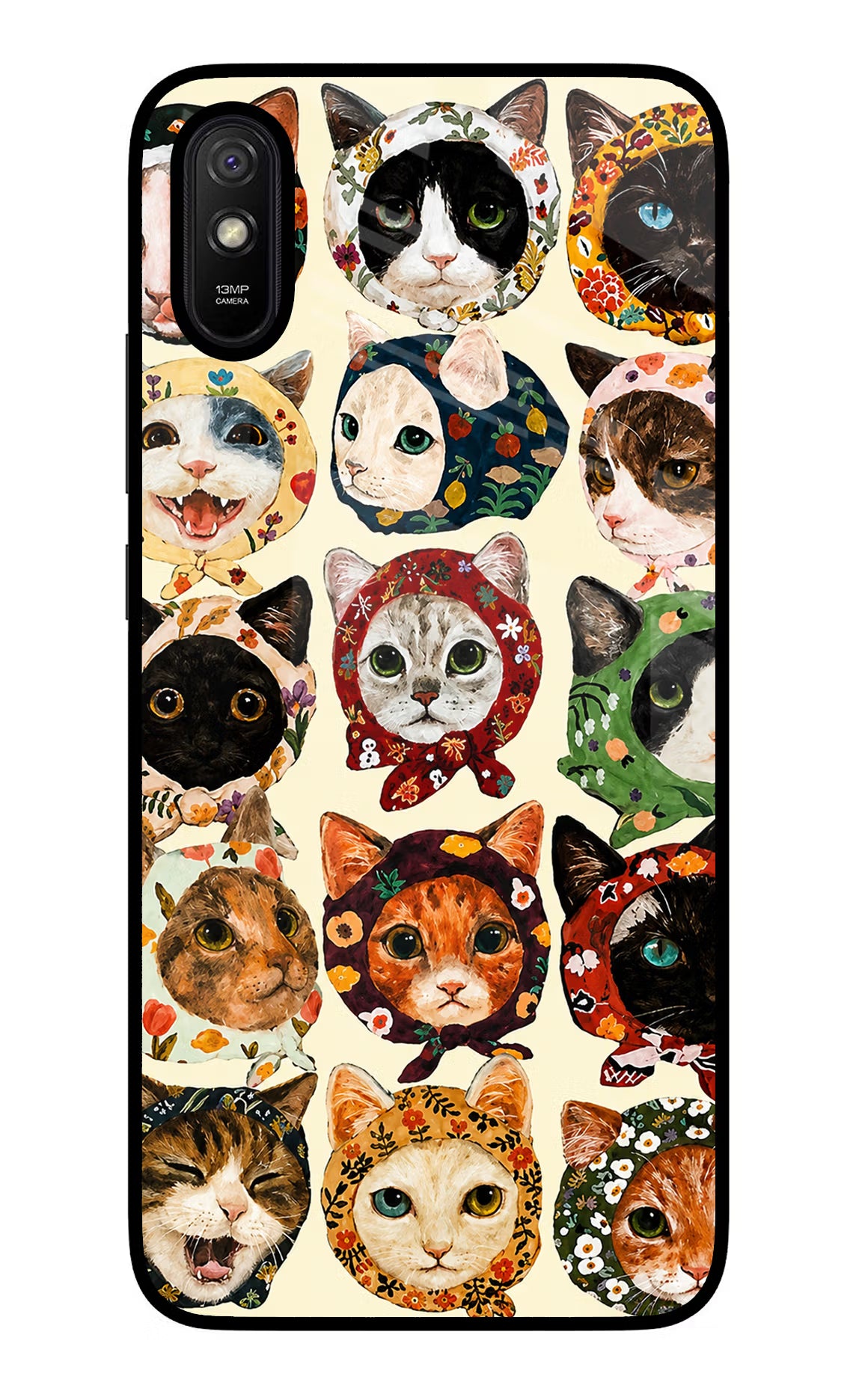 Cool Cat Redmi 9A/9i Glass Case