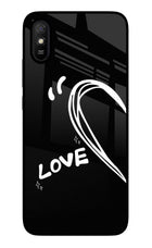 Love Line Redmi 9A/9i Glass Case Back Cover by Casekaro