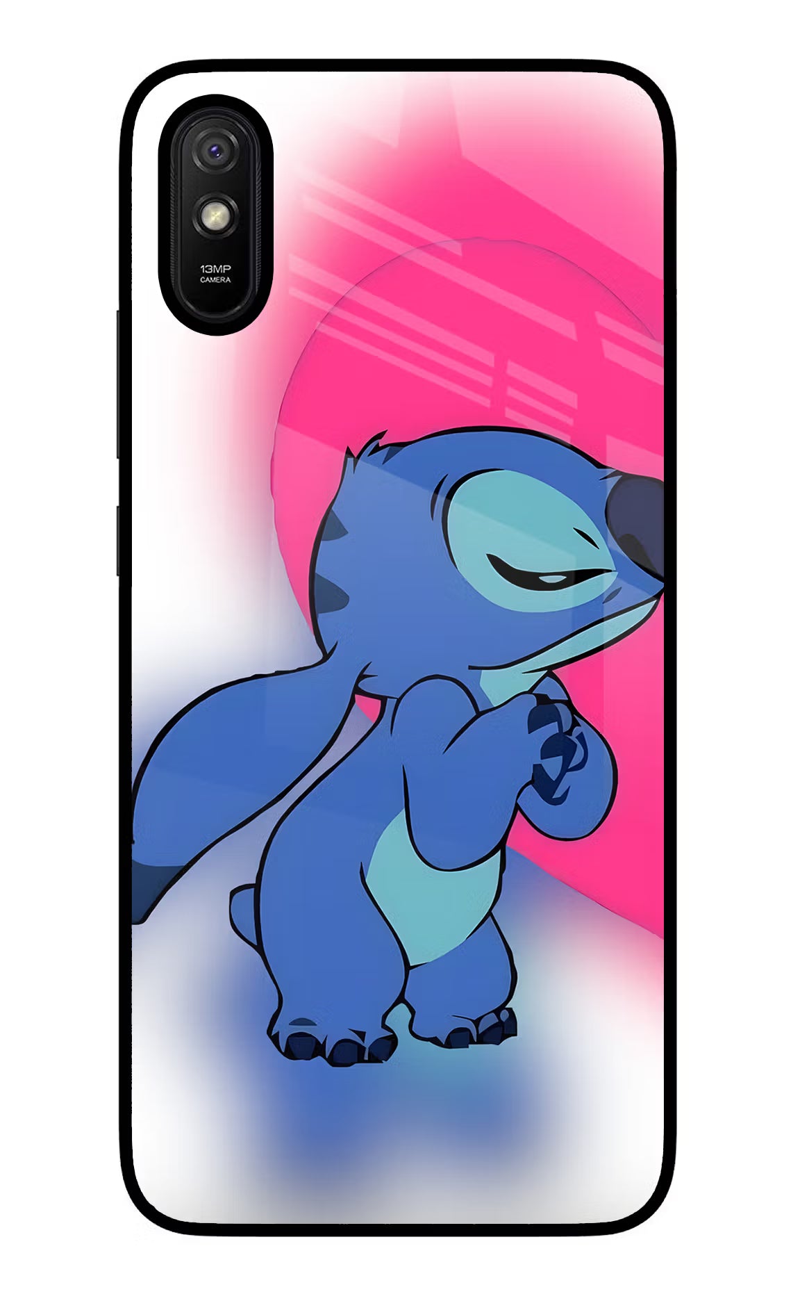 Stitch Hug Redmi 9A/9i Glass Case