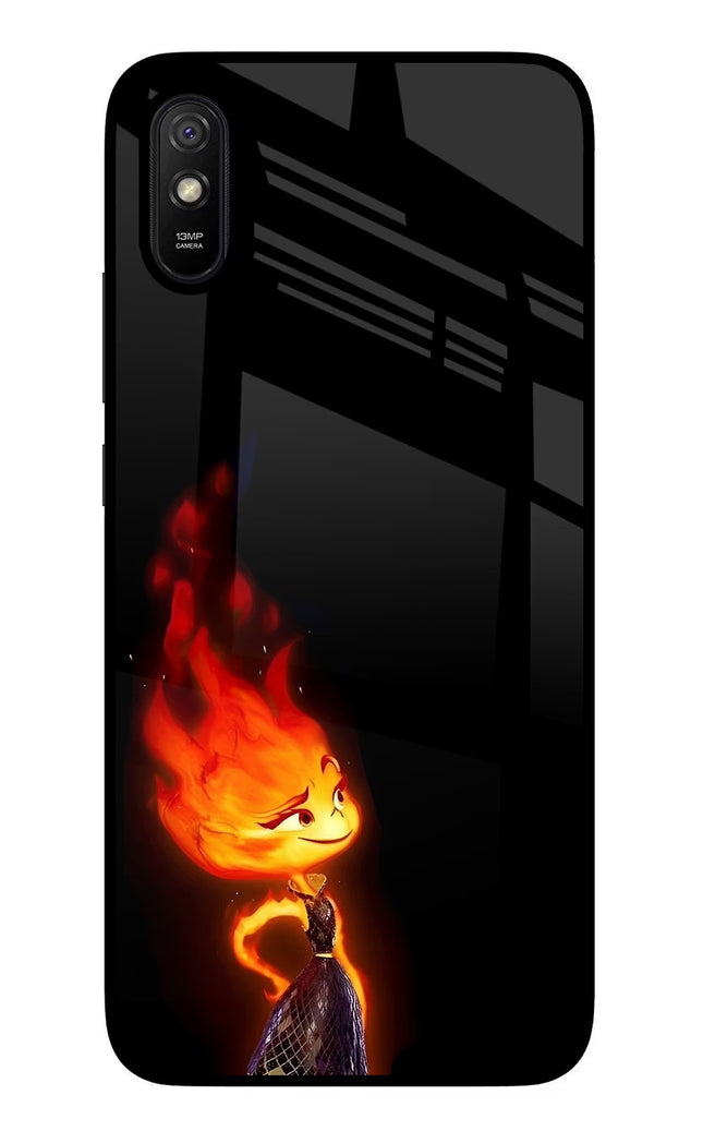 Ember Flame Redmi 9A/9i Glass Case