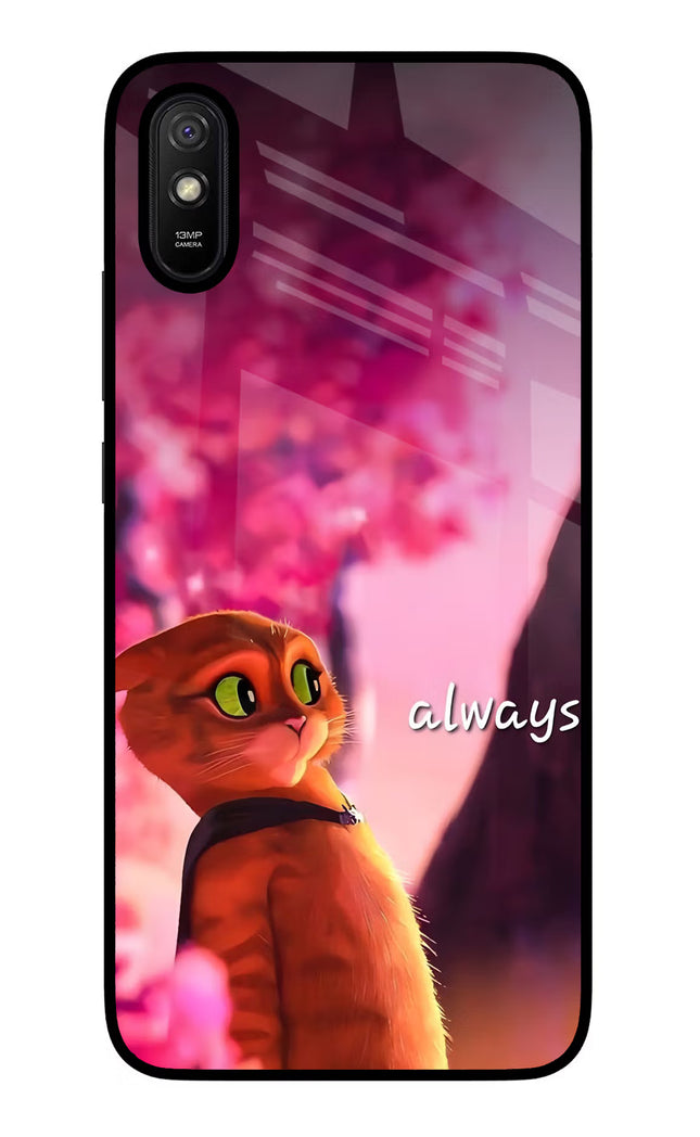 Always Cat Redmi 9A/9i Glass Case