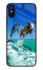 Dolphin vs Cow Redmi 9A/9i Glass Case