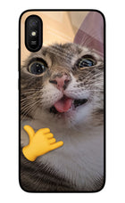 Silly Cat Call Redmi 9A/9i Glass Case