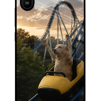 Rollercoaster Dog Redmi 9A/9i Glass Case