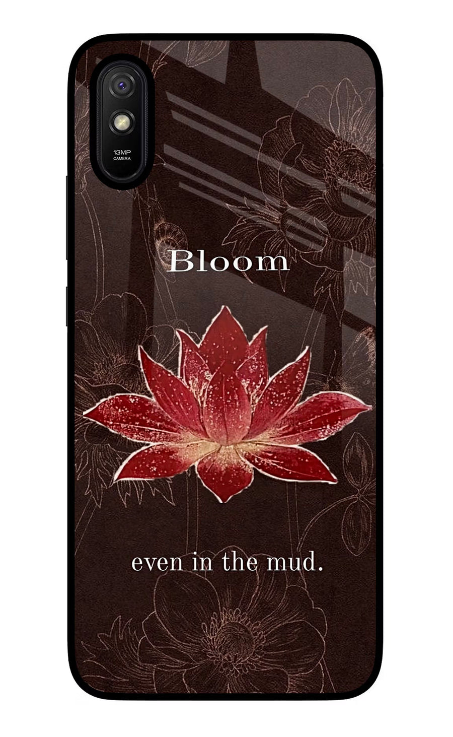 Bloom Redmi 9A/9i Back Cover, Glass case