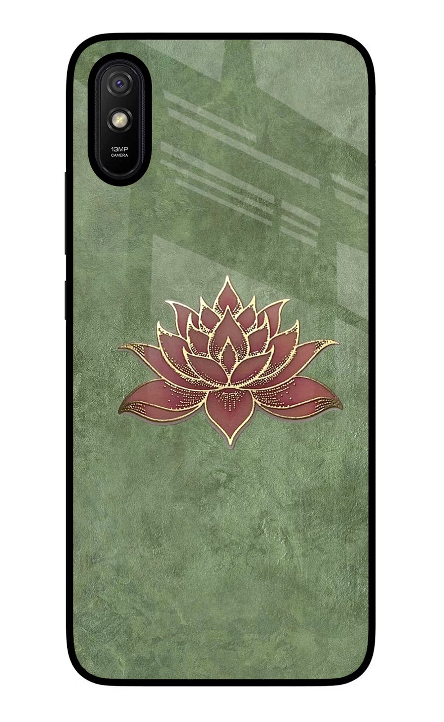 Lotus Grace Redmi 9A/9i Back Cover, Glass case