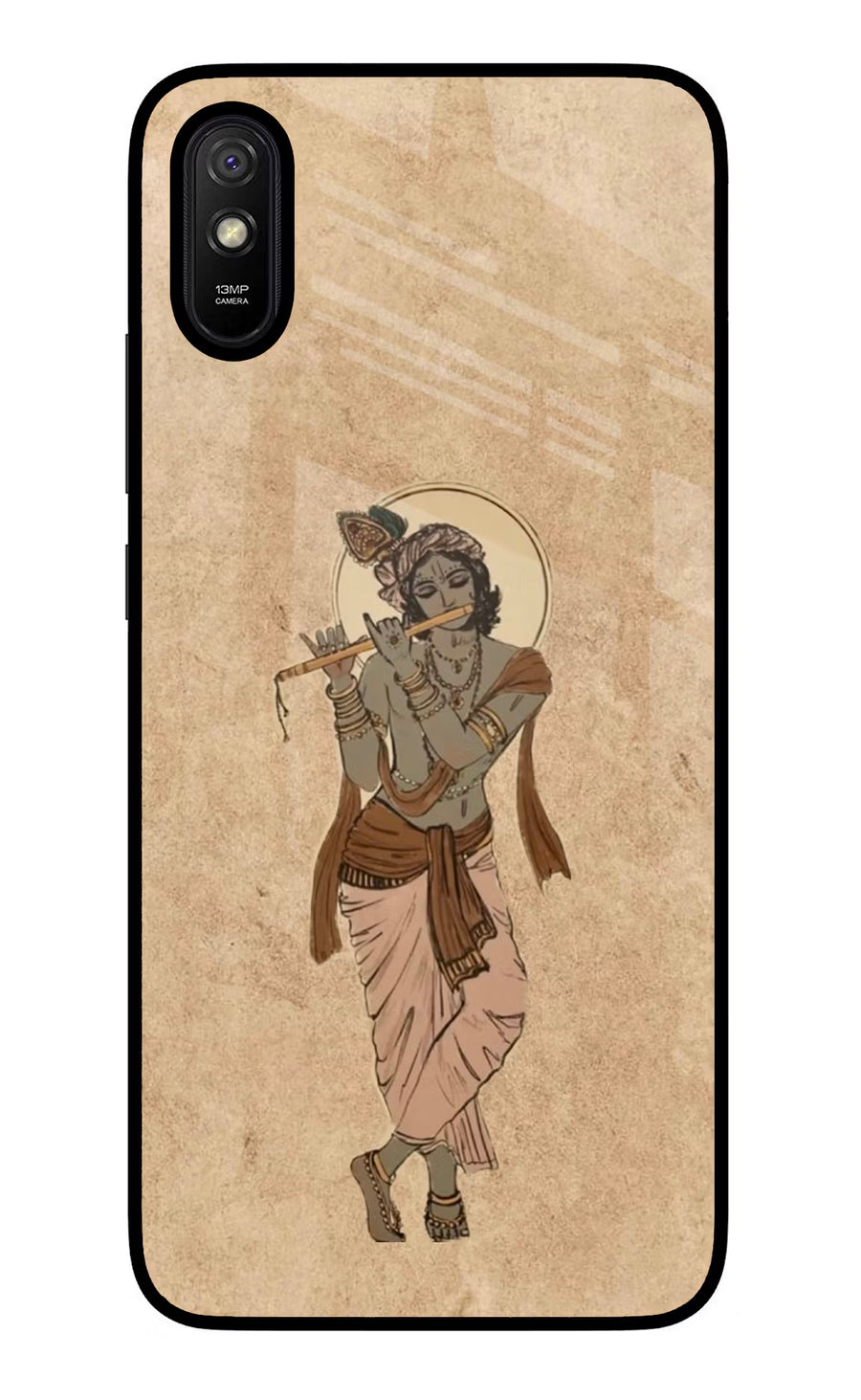 Krishna Redmi 9A/9i Back Cover, Glass case