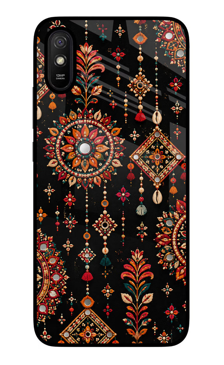 Boho Noir Redmi 9A/9i Back Cover, Glass case