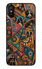 Folk Print Redmi 9A/9i Glass Case