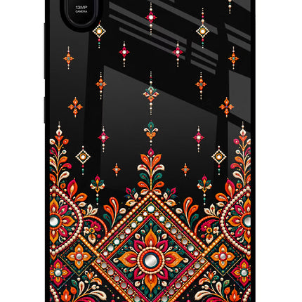 Noir Mehfil Redmi 9A/9i Glass Case